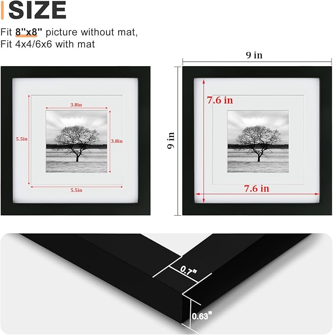 Easy Deliver Metal Floating Picture Frame for 12 x 12 Canvas Oil Painting