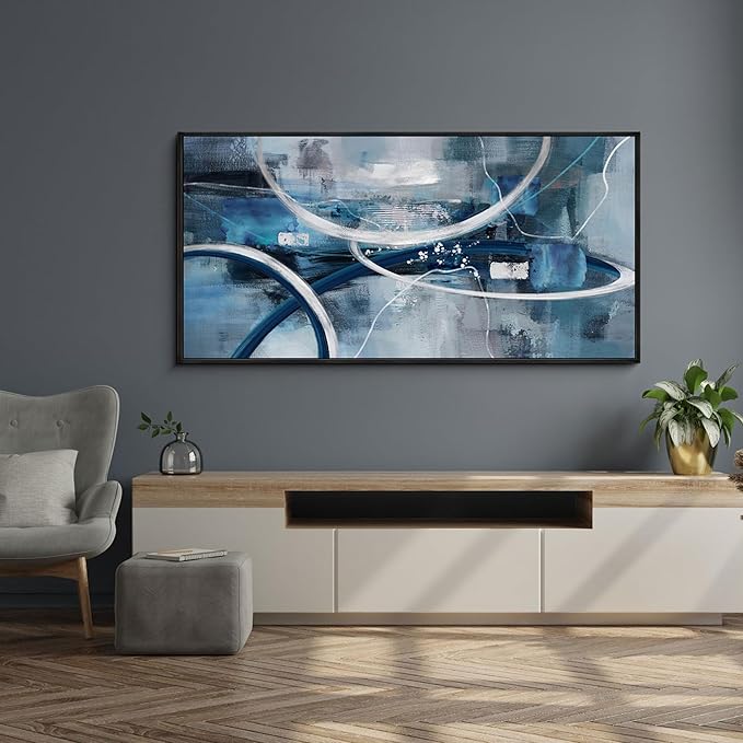 Easy Deliver 1pc Line Geometric Theme Canvas Picture Frame for 28x44 Canvas Oil Painting