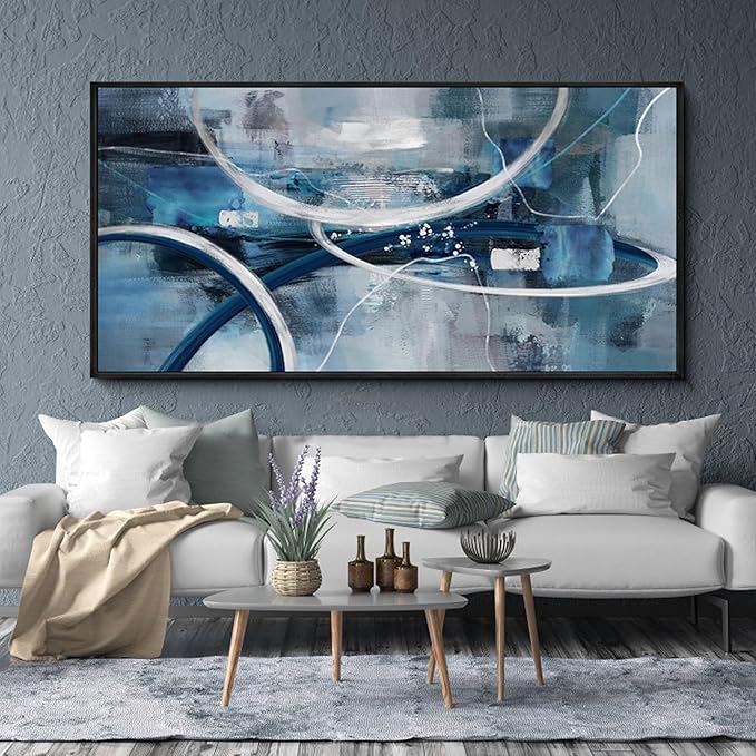 Easy Deliver 1pc Line Geometric Theme Canvas Picture Frame for 28x44 Canvas Oil Painting
